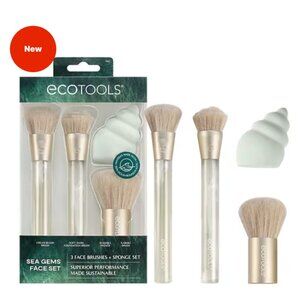$11 When Bundled • EcoTools Sea Gems Face Brush Set • Kabuki Brush + Spo